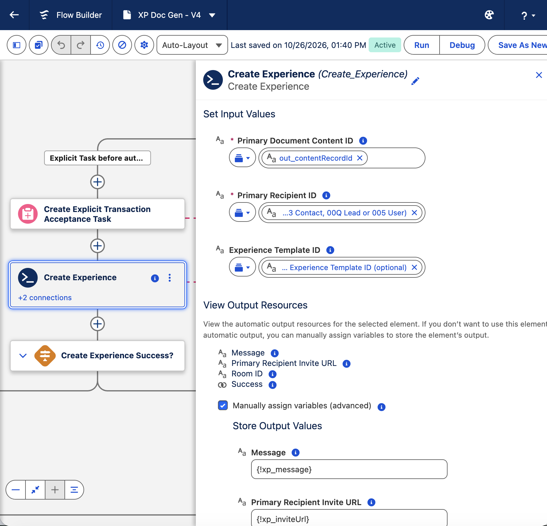Create Experience inputs in Salesforce Flow Builder